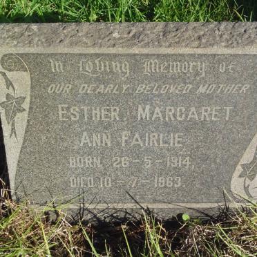 FAIRLIE Esther Margaret Ann 1914-1963