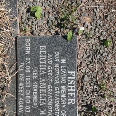FISHER Bertha Amelia Mary nee KRAEMER 1933-2015