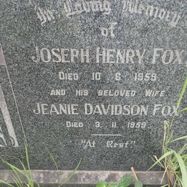 FOX Joseph Henry -1959 &amp; Jeanie Davidson -1959