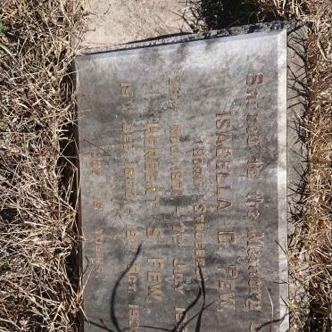 FEW Herbert S. 1862-1935 &amp; Isabella G. STROEBEL 1871-1932