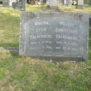 FALKENBERG Ernest Hope 1909-1935 &amp; Martha Lydia 1876-1909 