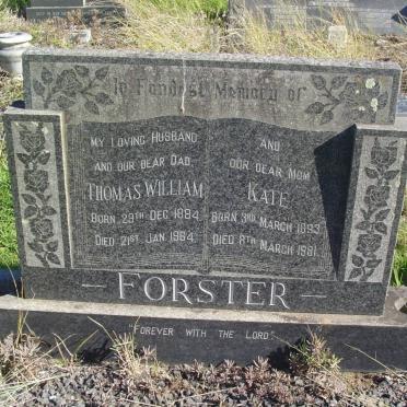 FORSTER Thomas William 1884-1964 &amp; Kate 1893-1981