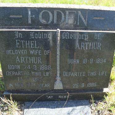 FODEN Arthur 1894-1985 &amp; Ethel 1889-1965 :: FODEN Jeanette Elizabeth 1901-1978