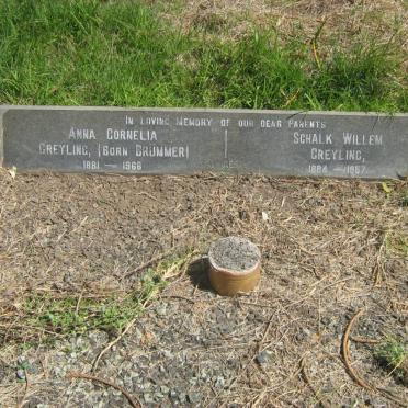 GREYLING Schalk Willem 1884-1957 &amp; Anna Cornelia BRÜMMER 1881-1968