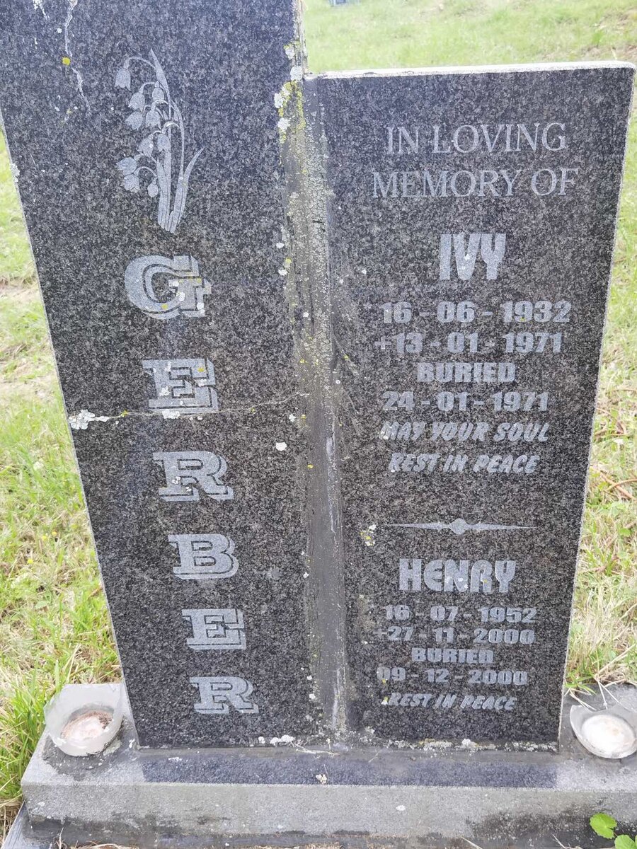 GERBER Ivy 1932-1971 :: GERBER Henry 1952-2000