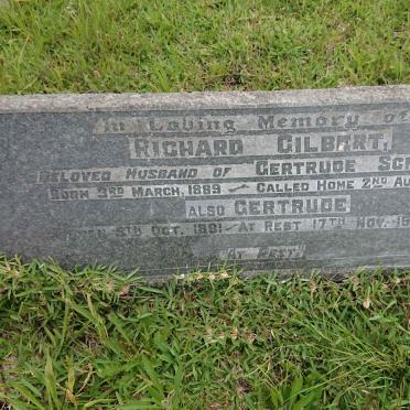 GILBERT Richard 1889-1943 &amp; Gertrude SCHULZE 1891-1983