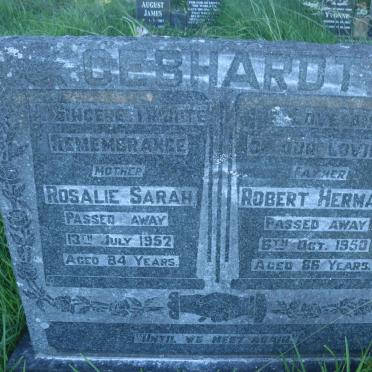 GEBHARDT Robert Herman -1950 &amp; Rosalie Sarah -1952