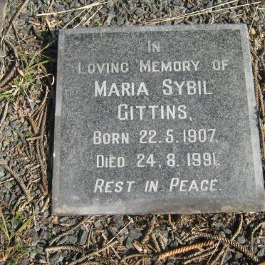 GITTINS Maria Sybil 1907-1991