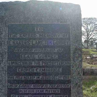 GURNEY Charles Langton -1919 &amp; Clare Henriette -1956