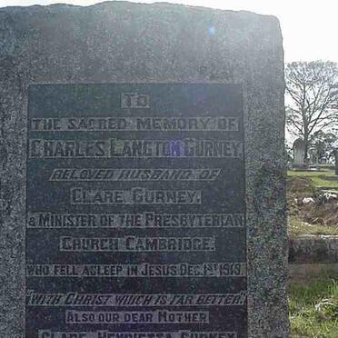 GURNEY Charles Langton -1919 &amp; Clare Henriette -1956
