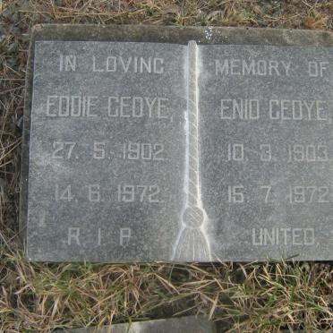 GEDYE Eddie 1902-1972 &amp; Enid 1903-1972