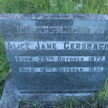 GERSBACK Alice Jane 1872-1951
