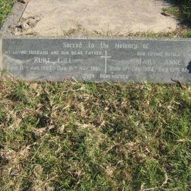GILL Kurt 1902-1961 &amp; Mary Anne 1904-1972