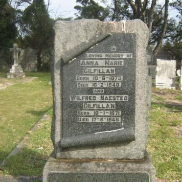 GILFILLAN Wilfred Naested 1871-1946 &amp; Anna Marie 1873-1940 