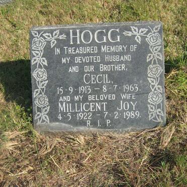 HOGG Cecil 1913-1963 &amp; Millicent Joy 1922-1989