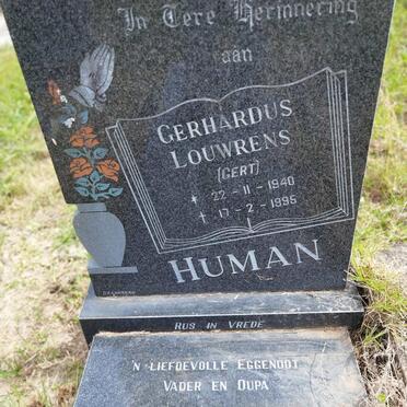 HUMAN Gerhardus Louwrens 1940-1995