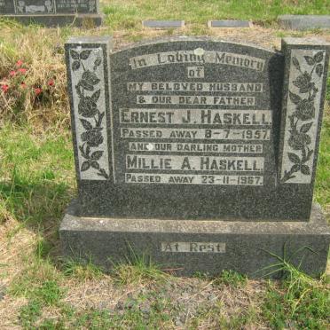 HASKELL Ernest J. -1957 &amp; Millie A. -1967
