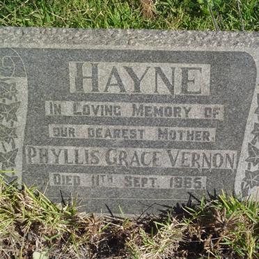 HAYNE Phyllis Grace Vernon -1965
