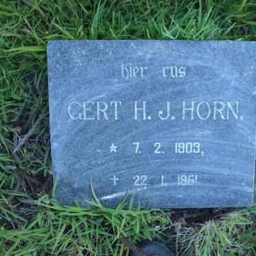 HORN Gert H.J. 1903-1951