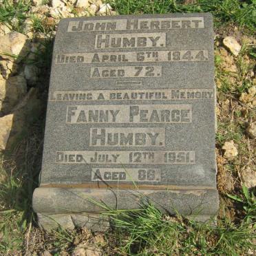 HUMBY John Herbert -1944 &amp; Fanny Pearce -1951
