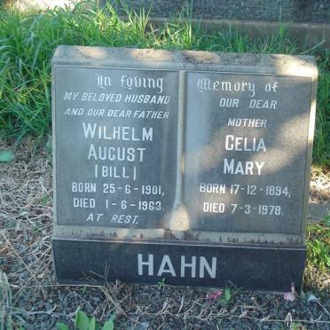 HAHN Wilhelm August 1901-1963 &amp; Celia Mary 1894-1978