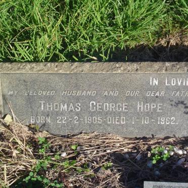 HOPE Thomas George 1905-1962