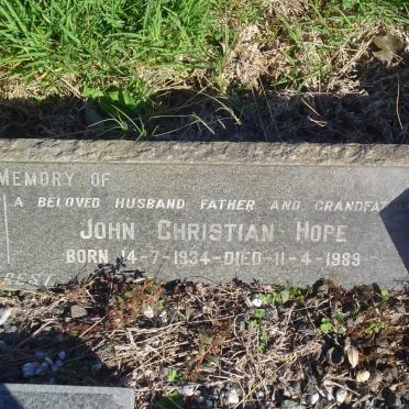 HOPE John Christian 1934-1989