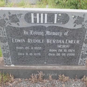HILL Edwin Rudolf 1922-1976 &amp; Bertha Emelie WEBER 1924-2008