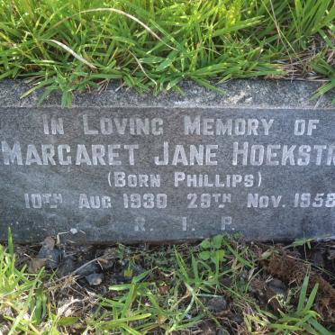HOEKSTRA Margaret Jane nee PHILLIPS 1930-1958