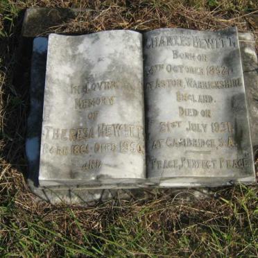 HEWITT Charles 1952-1921 &amp; Theresa  1861-1950
