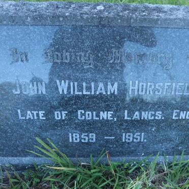 HORSFIELD John William 1859-1951