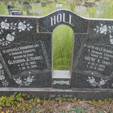 HOLL Arend A. 1925-1983 &amp; Gloudina J. 1933-2015