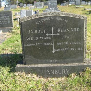 HANBURY Bernard -1959 &amp; Harriet 1959
