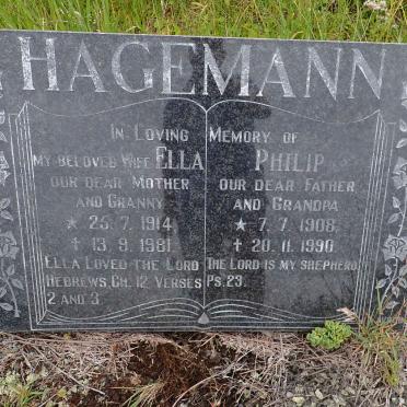 HAGEMANN Philip 1908-1990 &amp; Ella 1914-1981