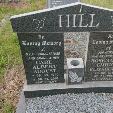 HILL Carl Albert August 1940-2010 &amp; Rosemary Emily Elizabeth 1940-2015