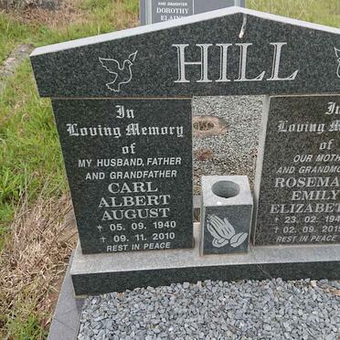 HILL Carl Albert August 1940-2010 &amp; Rosemary Emily Elizabeth 1940-2015