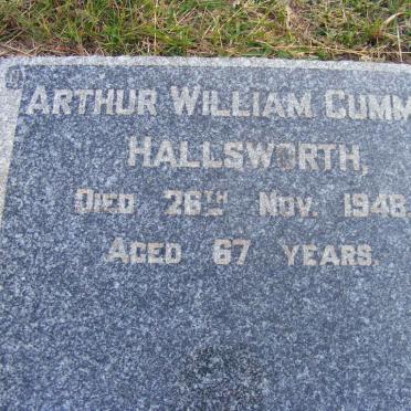 HALLSWORTH  Arthur William Cumming -1948