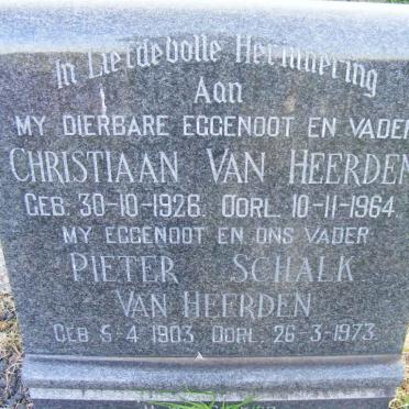 HEERDEN Pieter Schalk, van 1903-1973 :: VAN HEERDEN Christiaan 1926-1964