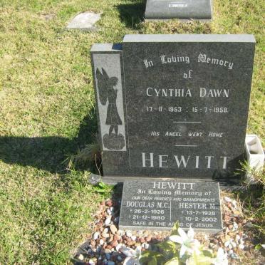 HEWITT Douglas M.C. 1926-1980 &amp; Hester M. 1928-2002 :: HEWITT Cynthia Dawn 1953-1958