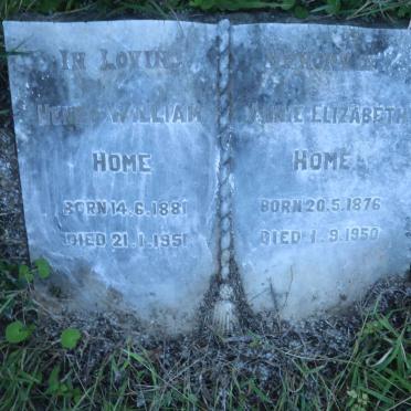 HOME Henry William 1881-1951 &amp; Annie Elizabeth 1876-1950