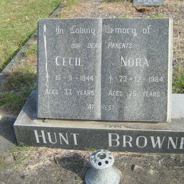 HUNT Cecil -1944 :: BROWNE Nora 1984
