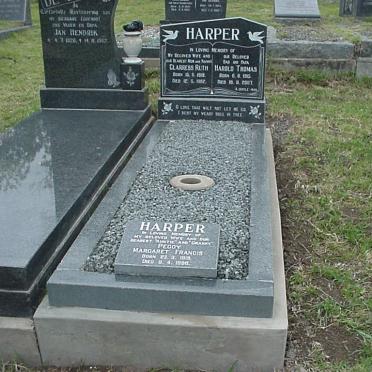HARPER Harold Thomas 1915-2007 &amp; Clarress Ruth 1919-1982 :: HARPER Peggy Margaret Francis 1919-1998