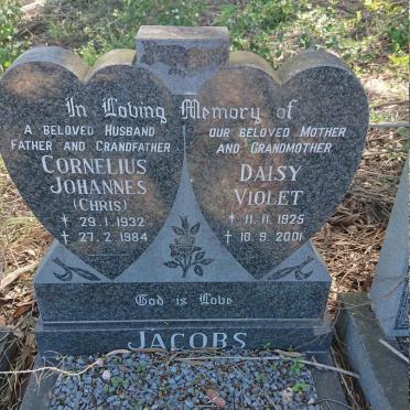 JACOBS Cornelius Johannes 1932-1984 &amp; Daisy Violet 1925-2001