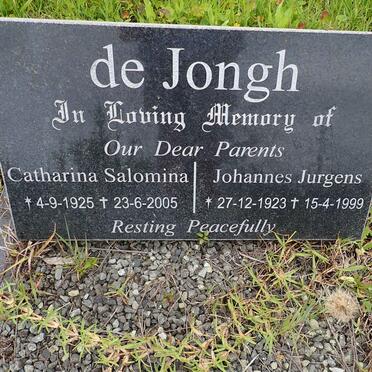 JONGH Johannes Jurgens, de 1923-1999 &amp; Catharina Salomina 1925-2005
