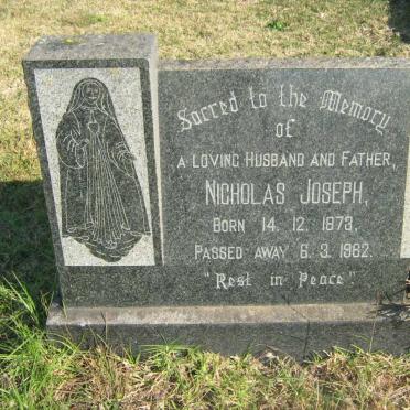 JOSEPH Nicholas 1873-1962