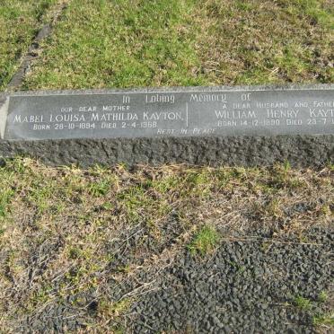 KAYTON William Henry 1880-1958 &amp; Mabel Louisa Mathilda 1894-1968
