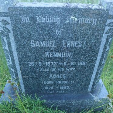 KENMUIR Samuel Ernest 1873-1951 &amp; Agnes RUSSELL 1875-1953