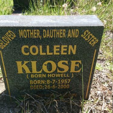 KLOSE Colleen nee HOWELL 1957-2000