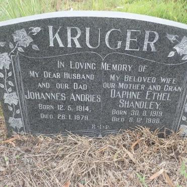 KRUGER Johannes Andries 1914-1979 &amp; Daphne Ethel Shandley 1919-1988