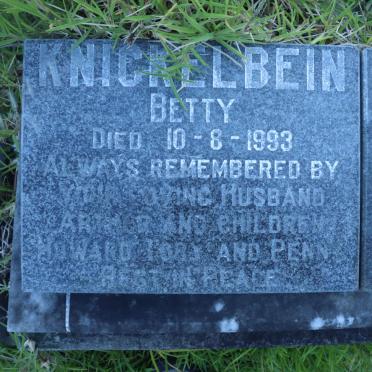 KNICKELBEIN Arthur Rowan 1928-1998 &amp; Betty -1993